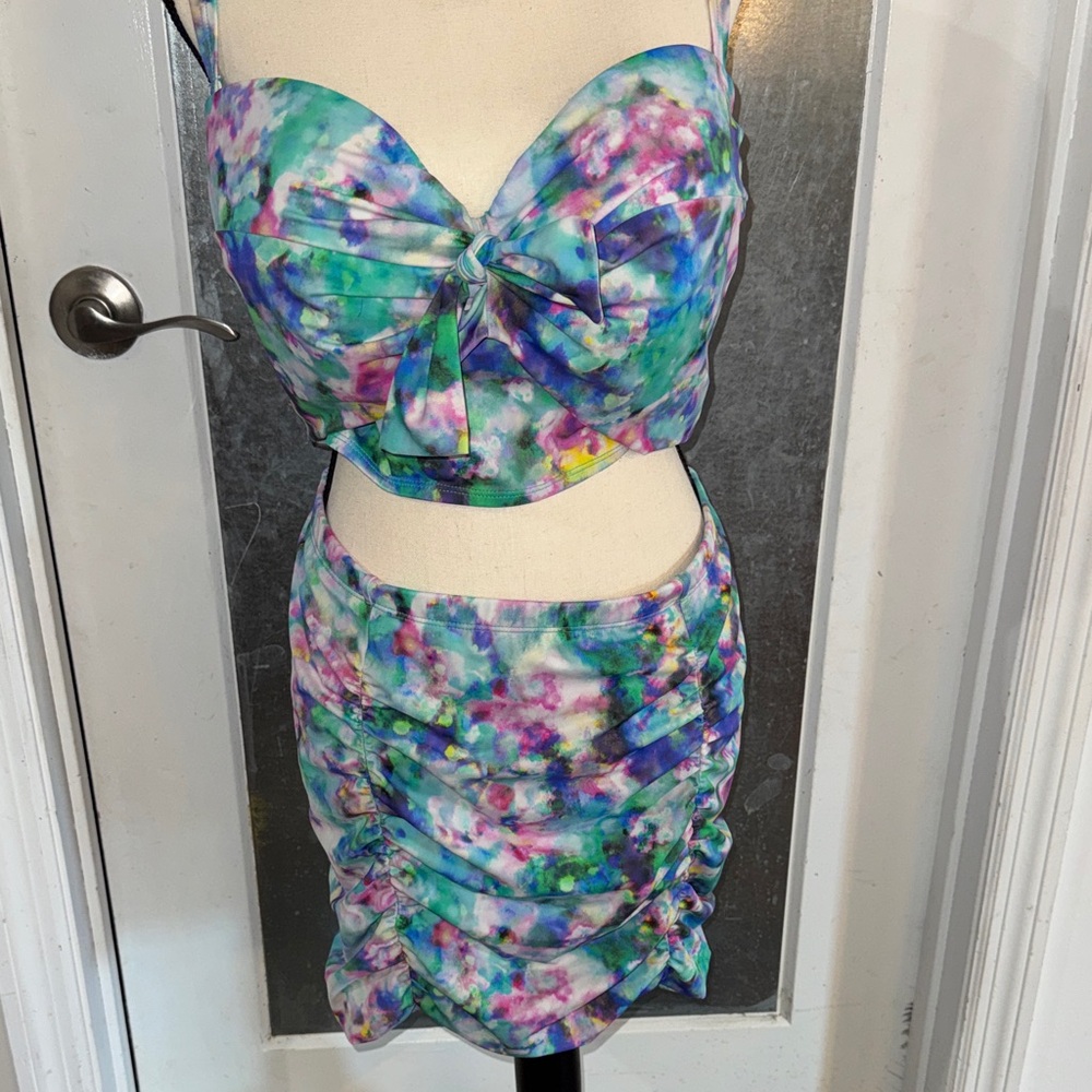 Torrid Multicolor Abstract swim Set - Picture 7 of 11